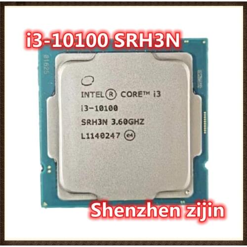 Intel Core i3-10100 i3 10100 3.6 GHz 4-core 8-thread CPU processor L2 = 1M L3 = 6m 65W LGA 1200