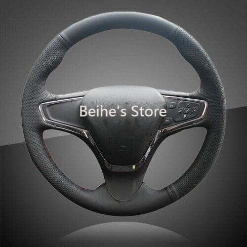 Hand Stitched Auto Braid On The Steering Wheel Cover for Chevrolet Cruze 2015