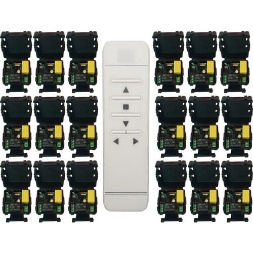 AC 220V 1CH 1 CH 10A 433MHZ intelligent digital RF remote control switch +receiver Garage Door/window /lamp/blinds