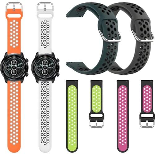 Wrist Strap For Ticwatch Pro 3 GPS LTE Watch Band For Ticwatch Pro 4G/LTE 2020 E2 S2 S GTX Silicone Bracelet Watch Accessories