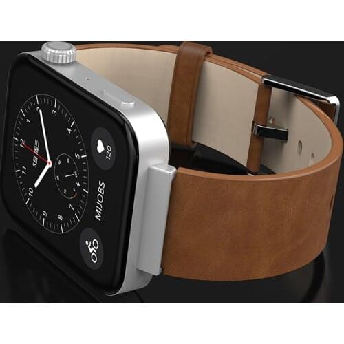Genuine Leather Strap for Xiaomi Mi Watch Wristband Bracelet for Xiaomi Mi Smart Watch Quick Release Wrist Band