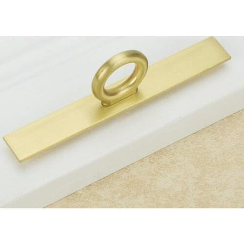 LCH Zinc Alloy Brushed Gold Copper Color Chinese Style Handle Cabinet Drawer Pull Knob Door Pull Furniture Hardware