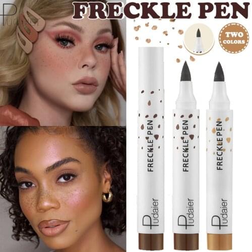 Pudaier Freckle Pen Lifelike Soft Waterproof Dot Spot Pen Fine Depiction Natural Freckle Face Contouring Makeup Tools