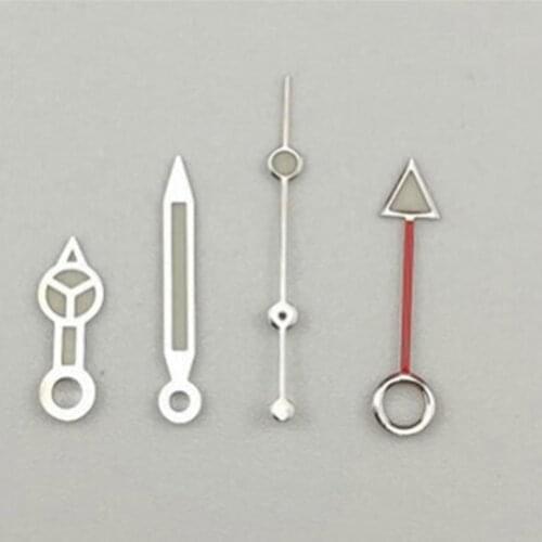 Silver Edge White Watches Hands 4Pin Wristwatch Hands for Mingzhu DG3804 Watch Repair Parts