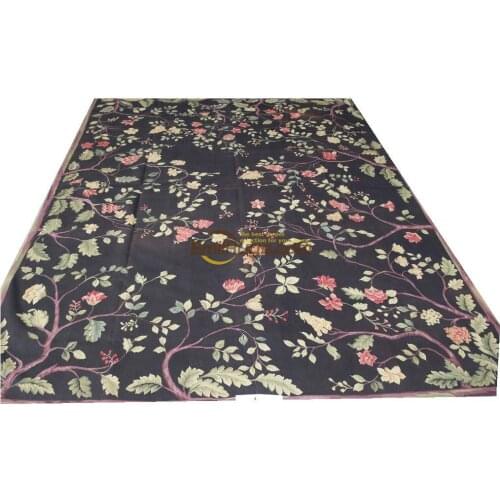 Wool french aubusson rug living room living en 274CMX366CM 9 'X 12' K1gc156aubyg6