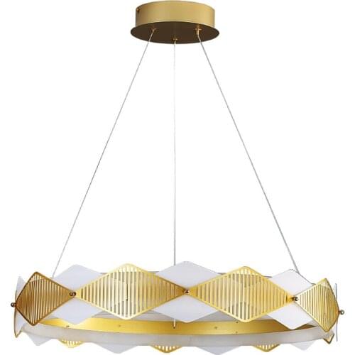 FKL Modern Round LED Chandelier Lighting hanging lamp For Dining Room Gold Chandeliers Home Lighting Fixtures indoor lighting