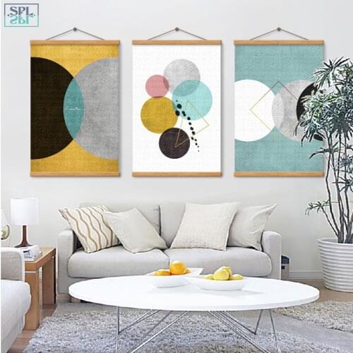 SPLSPL Abstract Minimalist Modular Wall Pictures Colorful Geometric Canvas Art Print Poster Painting Home Decor Without Frame