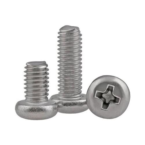 Stainless Steel 304 T818 Standard Round Pan Truss Phillips Cross Head Screw Bolt M2.5*3/4/5/6/7/8/9/10/12/14/16/-60mm Wholesale
