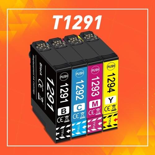 Topcolor 1291 T129 Ink Cartridge Compatible Epson 129XL 1292 1293 1294 T1291 for Epson Printer SX420W SX425W SX525W WF7015 7525