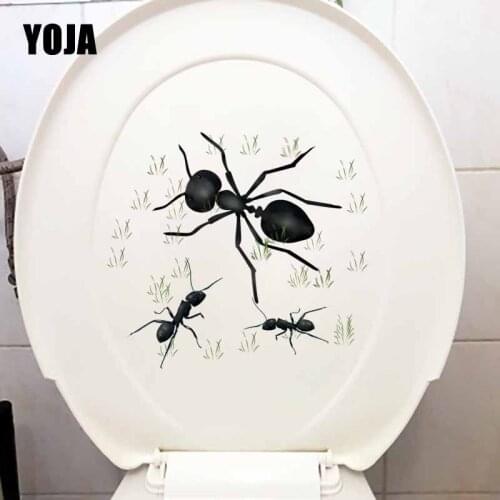 YOJA 21.4X19.4CM Hand Painted By Three Little Ants Toilet Decal Living Room Home Decor Wall Sticker T5-1400