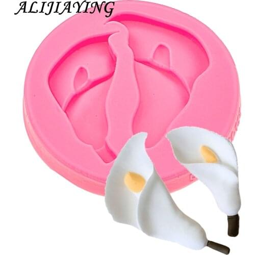 1Pcs Calla Lily Flower Fondant Cake Mold Chocolate Mould for the Kitchen Baking Sugarcraft Decoration Tools D0583