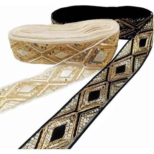 10yards/lot Polyester Sequin Lace Ribbon Shiny Trims Fabric Wedding Headdress DIY Sewing Accessories Garment Embellishment