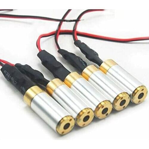 5pcs 5V 532nm 10mw Dot Green Laser Diode Module Copper 12x46mm