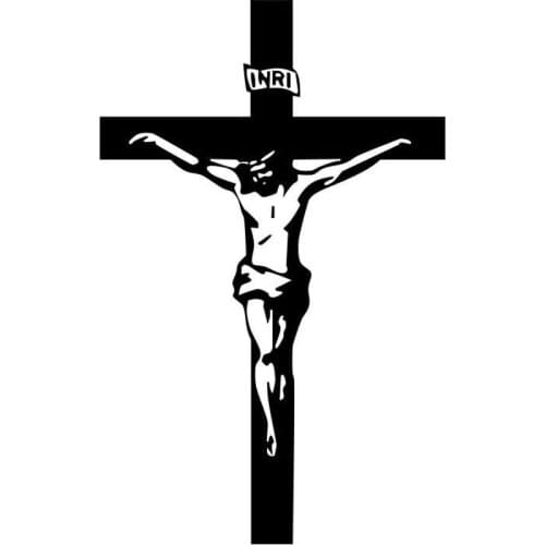 9.5cm*15cm Jesus Car-styling Vinyl Decals Car Sticker Black/Silver Car Accessories S6-3413
