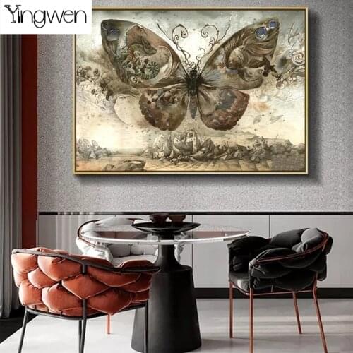 Butterfly Landscape Diamond Painting Full Round Square Diamond Embroidery 5D DIY Abstract Cross Stitch Mosaic Home Decoration
