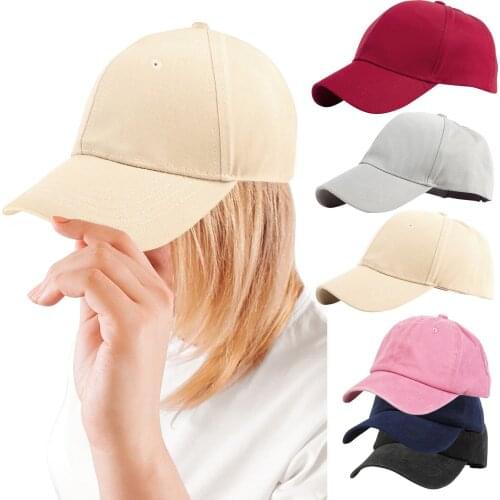 Unisex Baseball With Ponytail Opening Ponytail Adjustable Breathable Solid Caps Fashion Solid Color Baseball Cap Hot sale