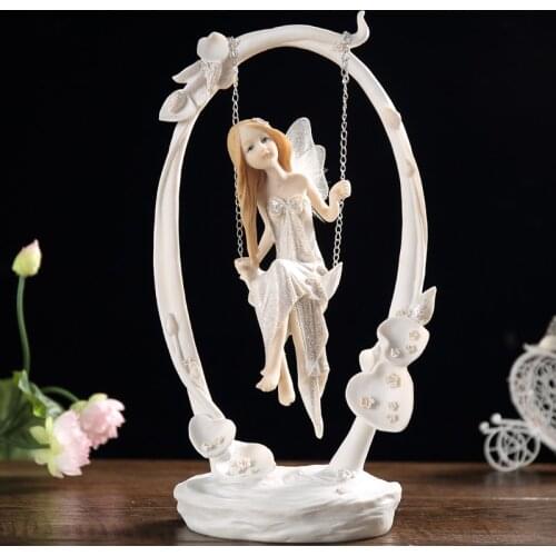 Flower Fairy Beauty Angel Ornament Resin Wedding Gift Home Decoration Accessories Miniature Figurines Fairy Garden Miniatures