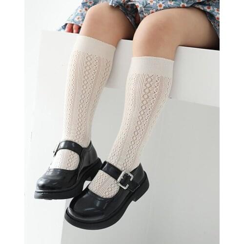 Kids Nylon Knee High Sock Children Stockings Toddler Girl Summer Cute Mesh Tube School Stripe Long Sock Baby Accessories Fashion