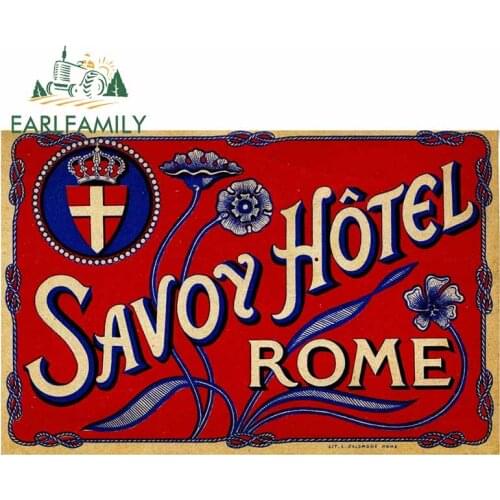 EARLFAMILY 13cm x 8.4cm For Luggage Labels Waterproof Car Sticker Refrigerator Decal 3D Custom Printing Bumper Decoration