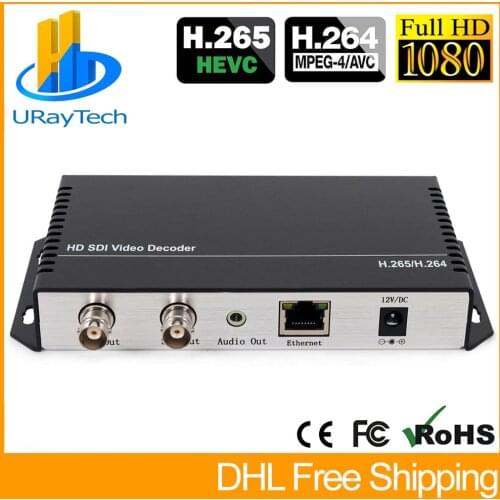 HD 3G SDI Decoder IP Streaming To HD-SDI 3G-SDI Video Audio Decoder H.265 H.264 HTTP RTSP RTMP UDP HLS To SDI Converter