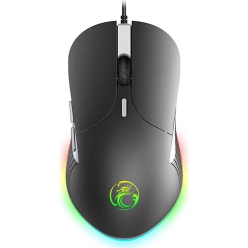 IMICE X6 Ergonomic 6 Buttons RGB Breathing Light Wired Gaming Mouse for Laptop