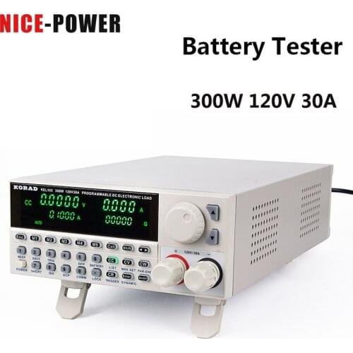 KEL103 300W 120V 30A DC Electronic Load With Switch Adjustable Current Battery Capacity Voltage Discharge Battery Tester