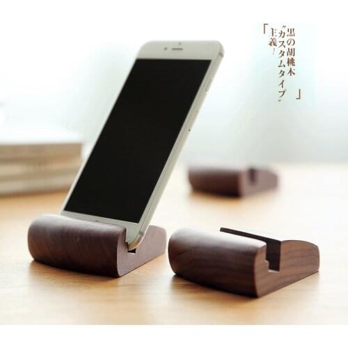 Brief Solid Wood Mobile Phone Storage Holder Cell Phone IPad Rack Office Desktop Creative Smart Stand Display Organizer Tools