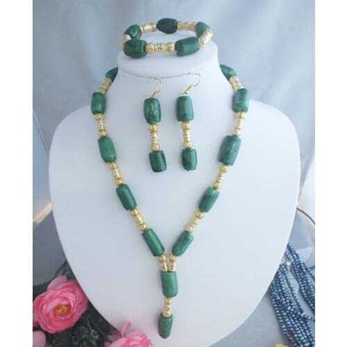 Fashion jewelry set Beautiful Green Coral pendant necklace/ Bracelet/earring