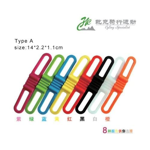 4PCS /PACK Silicone Strap Bike Front Light Holder Bicycle Handlebar Fixing Tie Bycicle Torch Flashlight Bandages Speaker Mount