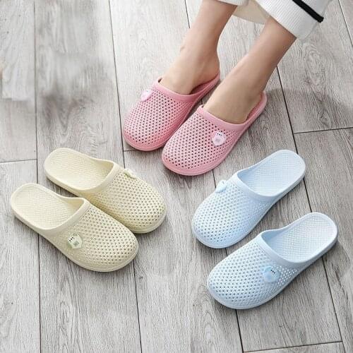 Summer Women sandals 2021 Fashion Fretwork Slippers Non-Slip Breathable Soft Beach Casual Comfortable Pink Office Flat Shoes