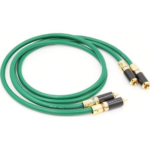 MCINTOSH 2328 Multiple Silver plated+pure copper RCA Hi Fi Cable Carbon Gold RCA Connector Audio RCA cable for HIFI