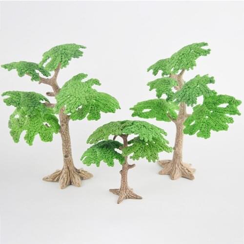 2 Pieces Miniature Fairy Garden Pine Trees Mini Plants Dollhouse Decor Accessories Gardening Ornament