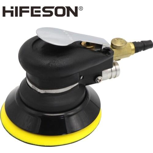HIFESON 5'' 125mm Pneumatic Air Vacuuming Sander Polisher Polishing Machine for Car Paint Care Wood working Grinder Polisher