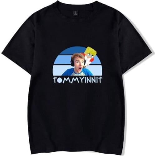 Tommyinnit Print Spring Summer Holiday Street Graffiti Style Men/Women Casual T-shirt Streetwear Casual Style