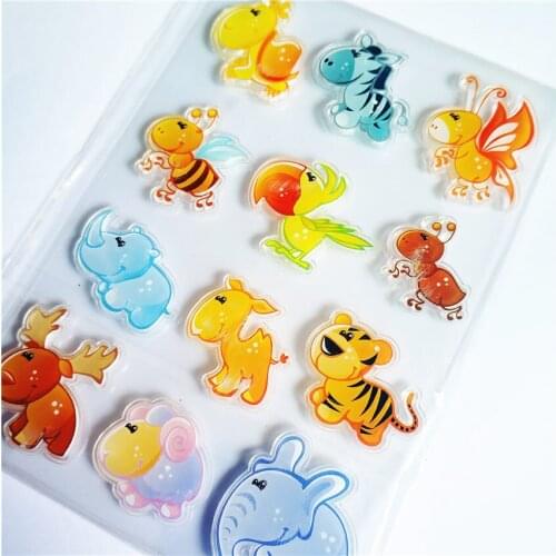11*16cm Forest Zoo Transparent Clear Stamps / Silicone Seals Roller Stamp for DIY scrapbooking photo album/Card Making