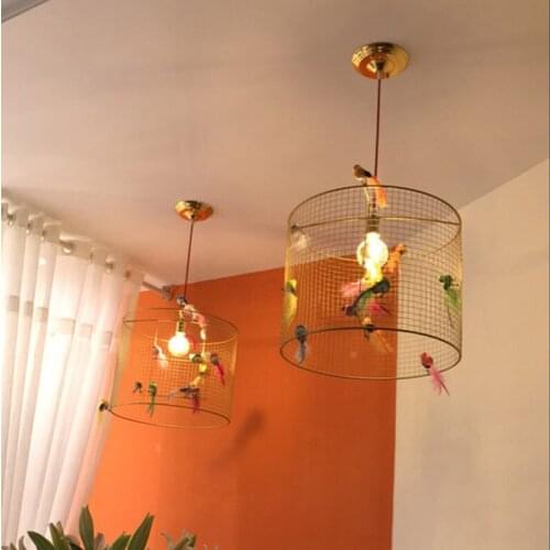 Nordic pastoral clothing store window bird cage creative restaurant tea table balcony bedroom personality Pendant LightsLX102813