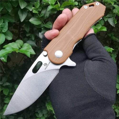 Folding Knife D2 Blade G10 Steel Handle Ball Bearing Tactical Knives for Camping Hunting Survival Outdoor Activities Mens Gift