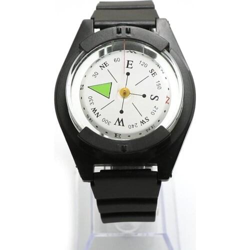Tactical Wrist Compass Watch Military Outdoor Survival Strap Band Bracelet Watch Band Gear Compass GPS For Climbing Hiking Black