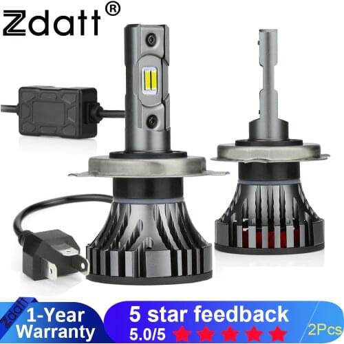 Zdatt Car H1 Led Headlight Bulbs H4 H8 H11 h7 Led Canbus 100W 20000LM 12V 6000K Turbo 9005 HB3 HB4 Auto Lamp Head Light