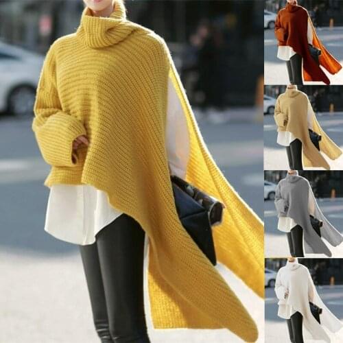 2021 Autumn Winter Yellow Sweaters Women Manteau Knitted Pullover Sweater Long Sleeve Turtleneck Slim Jumper Soft Pull Femme