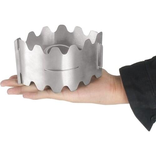 Liquid&Solid Mini Alcohol Stoves Windshield Outdoor Camping Stove Portable Furnace Portable Stove Detachable Furnace