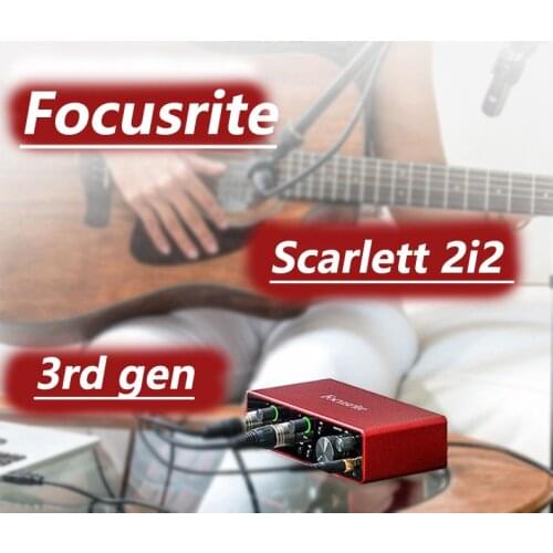 Focusrite Scarlett 2i2 (3rd gen) professional audio interface USB sound card with mic preamp Takstar PRO82 Behringer UMC202HD
