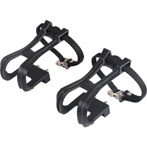 1pair Bicycle Pedal Shoe Harness Bike Cycling Shoes Casing Holder Band Strip Spinning Riding Workout Show Parts Accessories