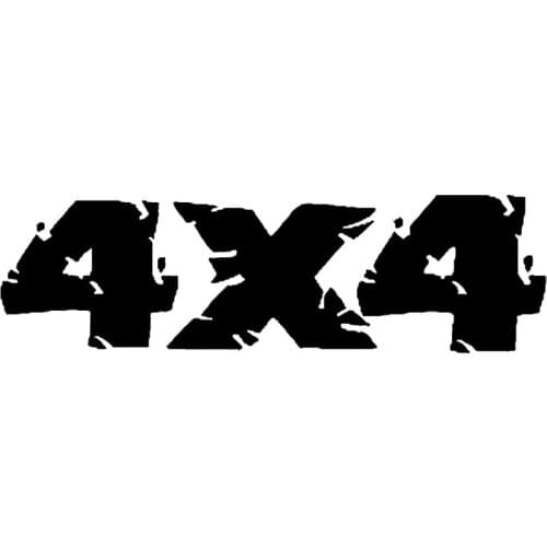 13.5cm*3.7cm 4X4 Interesting Vinyl Decals Car Sticker Car-styling Black/Silver S6-3553