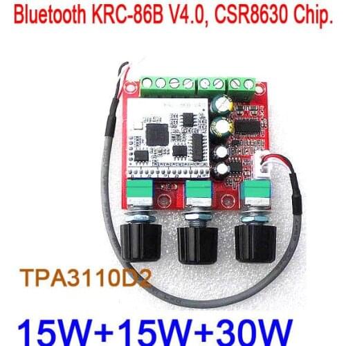 2.1CH TPA3110 30W+15W+15W Bluetooth 4.0 receiver Subwoofer Audio Amplifier Board Stereo Amp for 12V 19v CAR power
