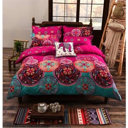 2/3/4 Bohemian bed bed linen set printing bed cover comforter bedding set duvet cover Queen King bed set Quilt Cover Pillow case