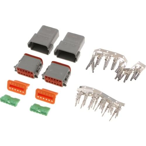 2 Set DT Connectors Waterproof 2~12Pins Male Female Automative Connector Plugs