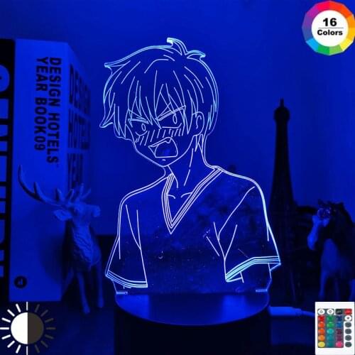 Manga 3d Lamp Fruits Basket Kyo Sohma Figure for Room Decor Night Light Kids Bithday Gift Fruits Basket Anime Led Light Bedroom