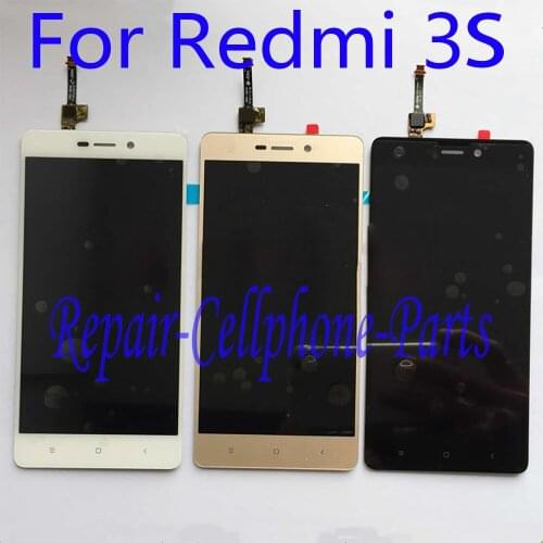 5.0 inch 100% New Full LCD Display + Touch Screen Digitizer Assembly For Xiaomi Redmi 3S Redmi3S / redmi 3 pro , Free Shipping