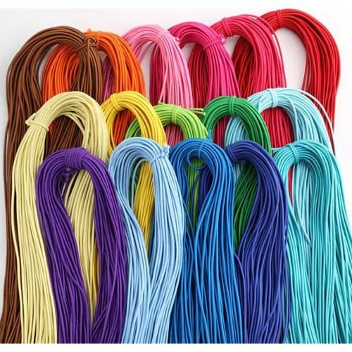 5m/lot 2mm Colorful High-Quality Round Elastic Band Round Elastic Rope Rubber Band Elastic Line Clothes Shorts Sewing Accessorie